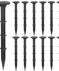 80 Pack Plastic Lawn Stakes Six Inch Ground Anchors Spikes Heavy Duty For Lawn Edging Weed Fabric Tarp Christmas Yard Decor Artificial Turf Camping Tent