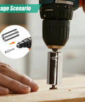 Drill using Three Piece Universal Socket Wrench Set With Ratchet And Drill Adapters Retractable One Quarter Inch To Three Quarter Inch