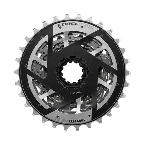 Force XG 1270 12 Speed Cassette For XDR Driver Body E1 10 To 30T with wide gear range and smooth shifts, top view