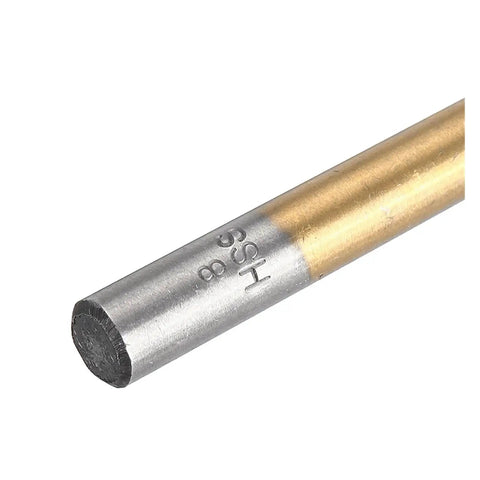 Pro Grade Titanium Coated Twist Step Drill Bit Set For Pocket Hole Jig Multi Size 8mm 9mm 10mm 12mm Steps Ideal For Woodworking Aluminum Plastic Copper Cast Iron End Milling And Finishing, 8mm tip close-up