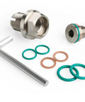 Badass M14.1x1.5 Magnetic Piggyback Oil Drain Plug With 304 Stainless Steel And Self Tapping Thread Repair Kit parts and tools.