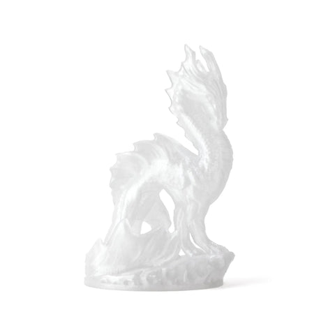 Pro Grade Clear PETG 3D Printer Filament 1.75Mm 1Kg, detailed dragon figurine printed with clear PETG material.