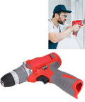 Badass Cordless Power Drill With High Torque Brush Motor And 25 Precision Clutch Settings For Serious Fastening And Smooth Operation On Any Tough Job Site Project Today, shown in red with ergonomic grip.