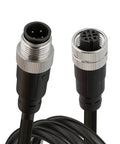 Heavy Duty M12 A Coded 4 Pin Male To Female Sensor Cable 3 Meter 22Awg Copper Wiring With Gold Plated Connectors connectors close-up