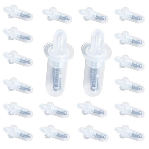 Built To Perfection Plantation Shutter Repair Kit With Heavy Duty Nylon Pins And Rust Proof Steel Springs, 20 pcs clear pins with springs.