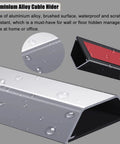 Slick Wall Mounted Cable Raceway And Waterproof Cord Cover For Baby Proofing, showcasing aluminum alloy material, waterproof design.