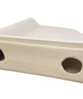 Bottom view of Bone Almond Glazed Ceramic Corner Shower Shelf, Large Size Bathroom Organizer, tile install required.