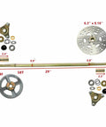 Go Kart Rear Axle Assembly Kit With 29 Inch Overall Length Aluminum Live Axle And Steel Brake Disc For DIY Go Kart ATV Quad Buggy