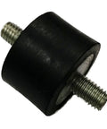 Rugged Round Double Stud Black Rubber Vibration Mount With Integral Steel Bolts 1 X 1 Inch Heavy Duty Machine Base Isolator close-up