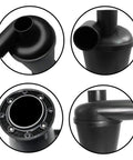 Heavy Duty Rock Solid Cyclone Dust Collector Separator For Shop Vacs And Vacuums Dual Filter showcasing black ABS construction and ports.