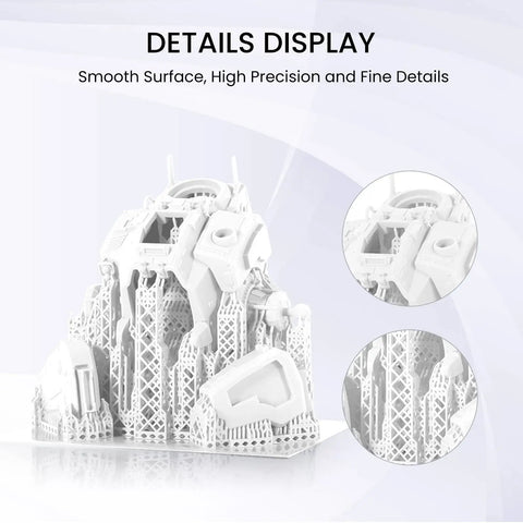 Standard 3D Printer Photopolymer Resin That Prints Smooth As Butter With Legit Low Shrinkage And Super Crisp Details For Lcd Dlp Sla Machines M White 2000G high precision white model display with smooth surface and fine details