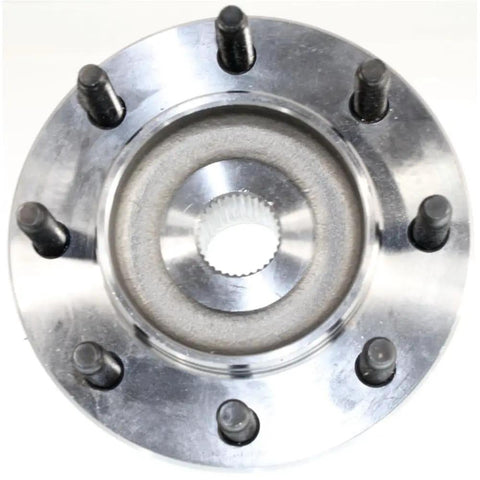 Premium Rock Solid Front Wheel Hub And Bearing Assembly Dual Axle Heavy Duty Replacement Kit For Dodge Ram 2500, view of hub with studs.