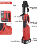 Top-Tier Electric Pipe Crimping Tool With Stainless Steel Jaws For Secure Hydraulic Pressing with LED display and rubber coated handle.