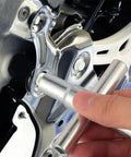 Heavy Duty 4 Way Socket Wrench And Water Valve Key Set Handles Outdoor Faucet Nuts For Quick Yard Fixes in action on a faucet.