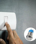 Stainless Steel Auto Reset Push Button Switch With White LED Ring Self Locking IP66 Waterproof Anti Rust Heavy Duty Industrial Control Starter Relay And Automotive Power Equipment, 16mm panel switch