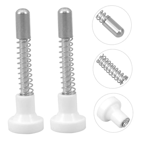Four Pack Crib Latch Window Screen Pin Set Spring Loaded Bed Latches Window Screen Repair Kit shown with springs and latches