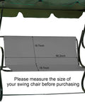 Tough As Nails 600D Oxford Swing Seat Cover For Outdoor Porch And Patio Chairs, 58.2x19.7x19.7, on swing frame for size reference