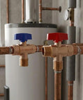 Heavy Gauge 1/2 Inch Brass Angle Stop Valve Built Tough As Nails With A Full Port Design That Maximizes Flow, installed in plumbing.