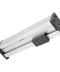 Full Enclosed Actuator Aluminum Sliding Table With 155mm Stroke High Precision Screw Drive For CNC Robotics And Automation, angled view.