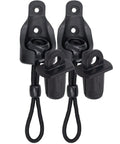 Heavy Duty Bungee Replacement Kit With Built Like A Tank End Caps For Coolaroo Roll Up Blinds And Outdoor Sun Shade All Season Canopy Hardware Tough As Nails For Patios And Decks Black Two Pack Set with black snap locks and cords.