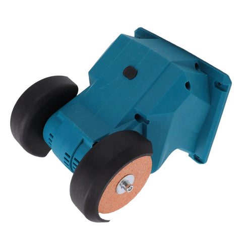 Heavy Duty Cordless Mini Bench Grinder With A Rock Solid 5500 Rpm Motor and rubber wheels for stability during precise sharpening tasks.