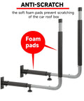 Heavy Duty Universal Roof Box Wall Mount Pair with cushioned foam pads to prevent scratching and secure hold for kayaks and skis.