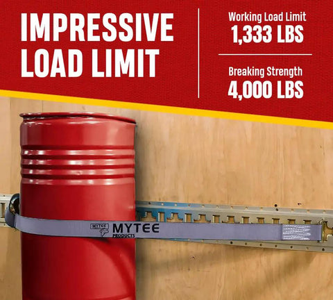 2 Inch By 16 Foot Ratchet E Track Straps With Spring E Fittings 10 Pack Built Tough Heavy Duty 4000 Pound Breaking Strength Ideal For Enclosed Trailers Boats Trucks Vans Grey Color securing red barrel