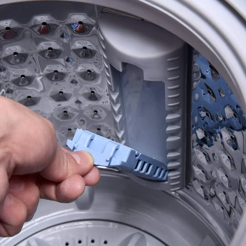 Full Automatic Portable Washer And Dryer Combo Featuring Built In Pump Drain 8 Lbs Compact Laundry Spin Dryer interior with blue filter being installed.