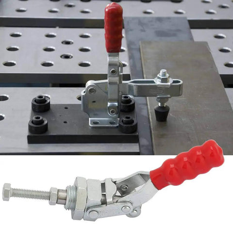 Push Pull Toggle Clamp Beefy Heavy Duty 100Kg Holding Power For Welding And Woodworking Jigs Quick Release Clamp Tool For Secure Workpiece Grip Galvanized Iron Construction For Rugged Durability on welding jig