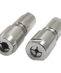 Angle Grinder Conversion Kit 3mm 6mm Straight Grinder Chuck Adapter for Rotary Tools, steel build, close-up angle view