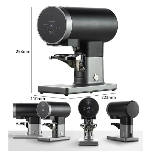 No Sweat Electric Coffee Tamper With 58mm Adjustable Portafilter Bracket Smart Touch Control Panel Digital Display