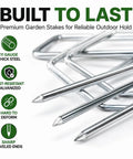 Heavy Duty 6 Inch 11 Gauge Galvanized Landscape Staples 100 Pack For Securing Weed Barrier Fabric Irrigation Hoses Netting And Outdoor Decor