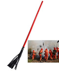 No Sweat Heavy Duty Red Rubber Fire Mop Broom With Long Poplar Wood Handle for fire fighting duties and flame control.