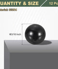 12 Pcs 5mm Silicon Nitride Ceramic Bearing Balls G10 Precision Grade on a gray surface, showcasing size and material.
