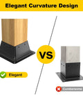 Comparison of elegant vs cumbersome post bases with Beefy Heavy Duty 4x4 Post Base Set Of 5 For 3.5x3.5 Lumber Steel Deck Bracket