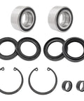 Heavy Duty Drop In Front Wheel Bearing And Seal Kit For Honda Atv Foreman Rincon Rubicon includes bearings, seals, and circlips.