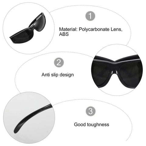 Welding Safety Goggles Offering A Badass Level Of Protection With An Over Glasses Design, Polycarbonate Lens, anti-slip.