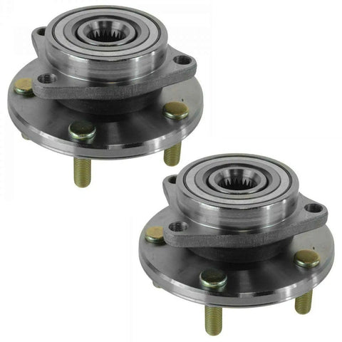 Heavy Duty Wheel Hub And Bearing Assembly 4 Piece Set Fits Dodge Avenger Galant Eclipse Talon Stratus Sebring showing two hub assemblies with bolts.