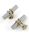 10 Pack Brushed Nickel Cabinet Knobs and Silver Gold Knobs for Cabinets and Drawers with zinc alloy construction, side view.
