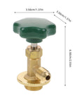Heavy Duty Car Ac Refrigerant Tank Adapter For Freon Refill Charging Valve Kit Leak Proof Metal Connector with green handle.