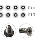 Heavy Duty Replacement Shower Door Rollers For 19mm 23mm And 25mm Glass Sliding Doors with nylon wheels and rust-resistant screws.