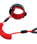 Emergency Kill Switch Lanyard Replacement For Jet Ski And Personal Watercraft Red Coiled Safety Cord With Aluminum Buckle 50 Inch Length