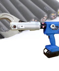 Pro Grade Electric Hydraulic Cable Cutter Kit for Copper, Aluminum, and Armored Wires with visible cutting head and battery pack