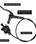 Beefy Hydraulic Disc Brake Set For Mountain Bikes, 2 Piston, Front 800mm And Rear 1550mm, left front brake lever details