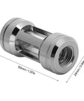 Drop Right In G1 Four Thread Connector For PC Liquid Cooling Systems, 50mm brass and acrylic sample port.