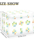 Stackable Storage Bins With Lids, 16.5 By 12.6 By 11.8 Inch Foldable Closet Organizers in colorful design.