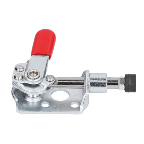Stainless Steel Quick Release Toggle Clamp With Medium Hold For Testing Frames And Jigs Push Pull Locking Mechanism Durable Clamp For Secure Parts Fast Setup And Reliable Fixture Tool, red handle