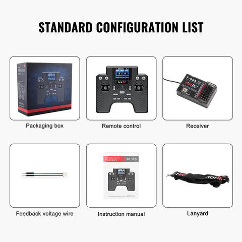 8 Channel RC Panel Remote Controller And Receiver For Cars Boats And Helis HT8A 2.4GHz FHSS Anti Jamming components
