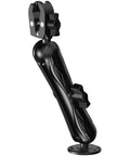 Rock Solid 1.5 Inch Ball Trolling Motor Stabilizer Mount Support CNC Machined 6061 T6 Aluminum Alloy side view with clamp base.