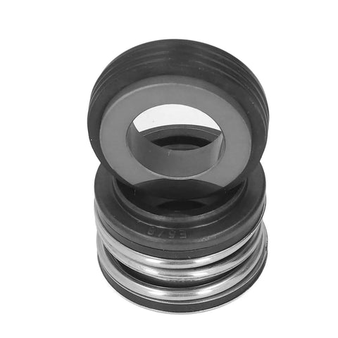 Rock Solid Silicon Carbide Mechanical Seal For Circulating Pumps, black and silver design, detailed view showcasing seals and rings.